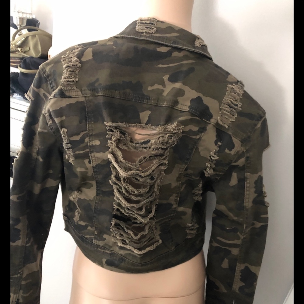 Camo denim jacket